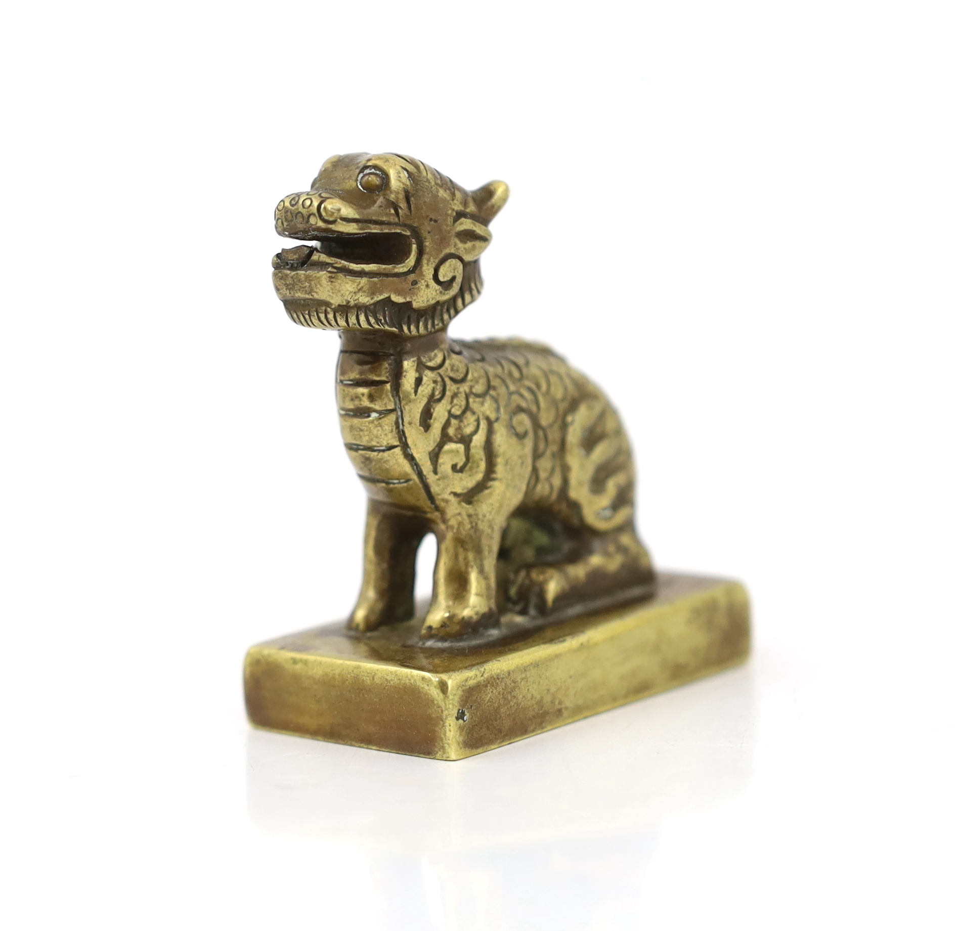A Chinese bronze ‘lion-dog’ seal, Ming dynasty